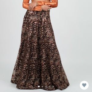 The Saree Room Cocoa Soirée Skirt — Small — NWT
